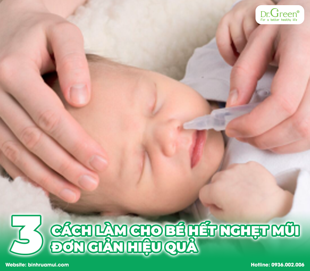 3 cách làm cho bé hết nghẹt mũi đơn giản hiệu quả