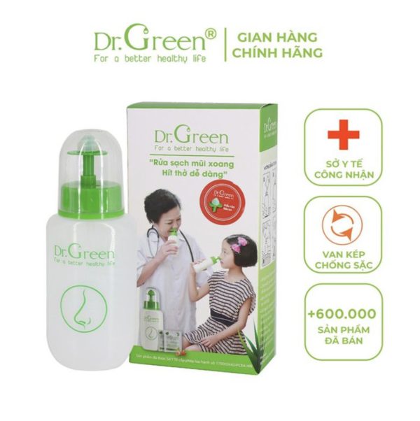 bình rửa mũi xoang Dr.Green - một trong những sản phẩm được tin dùng trên thị trường