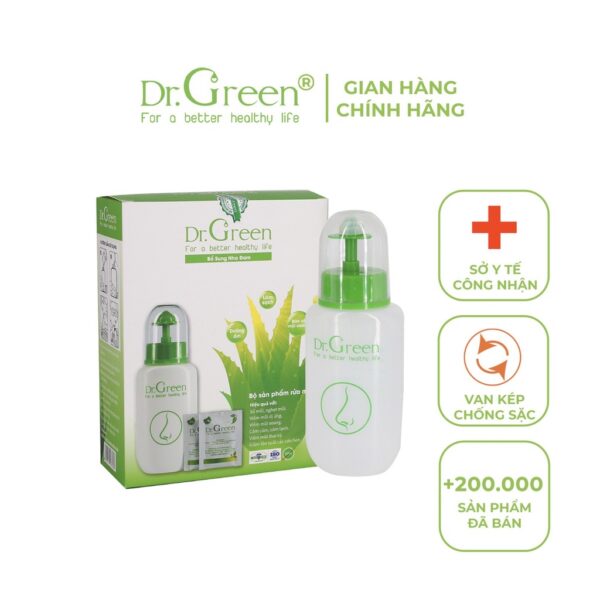 Bình xịt rửa mũi người lớn Dr.Green &#8211; Bảo vệ sức khỏe hô hấp tuyệt vời