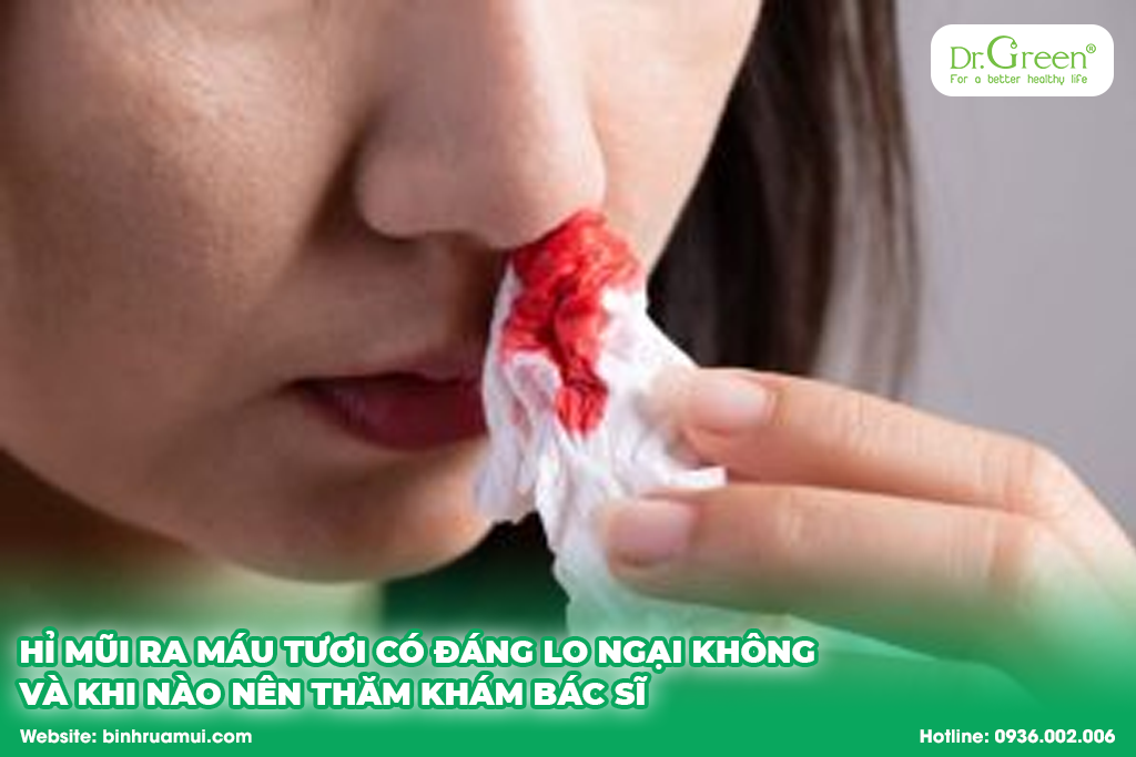 Hỉ mũi ra máu tươi có đáng lo ngại không và khi nào nên thăm khám bác sĩ