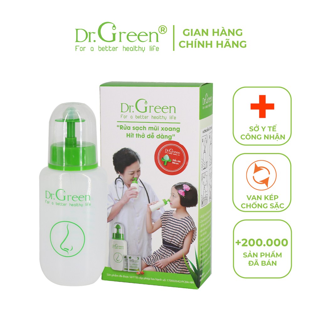Bình rửa mũi Dr.Green là sản phẩm giúp phòng tránh viêm xoang