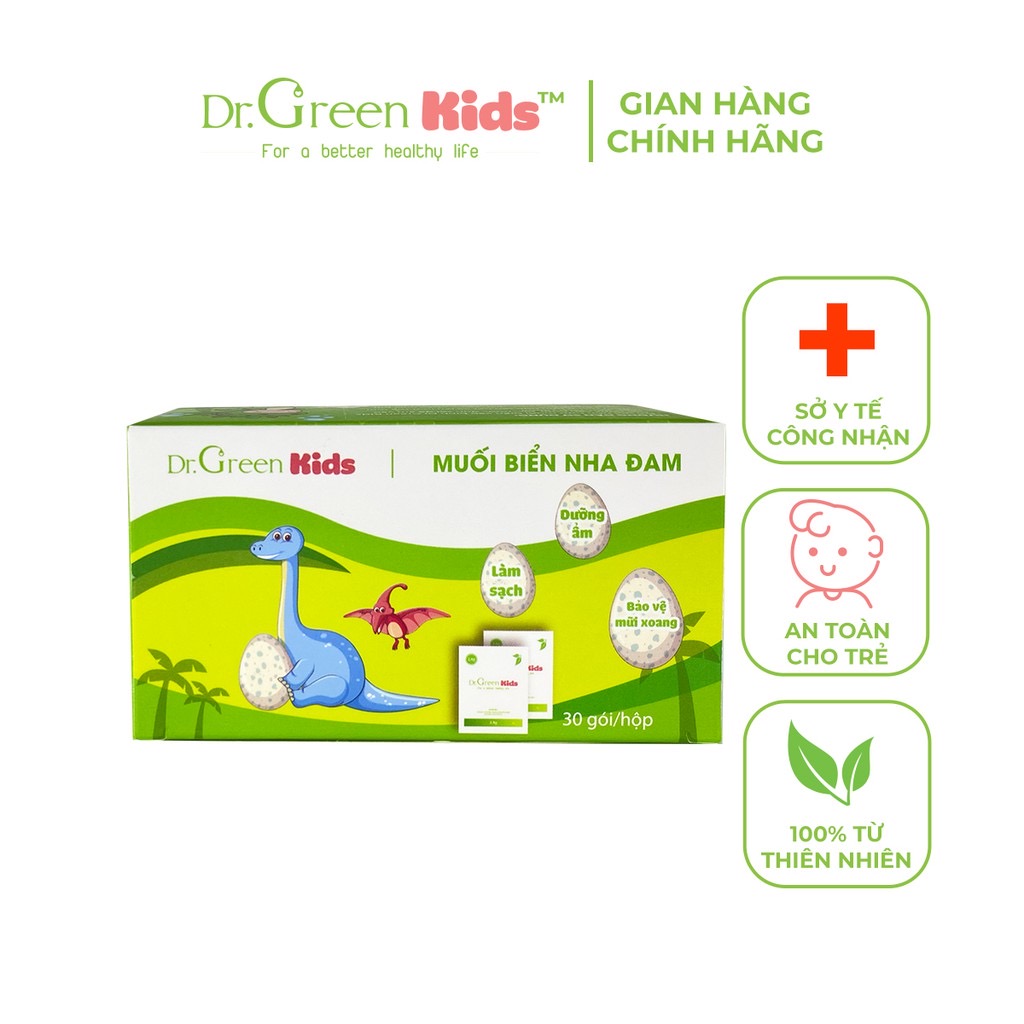 Muối rửa mũi Dr.Green Kids hộp 30 gói