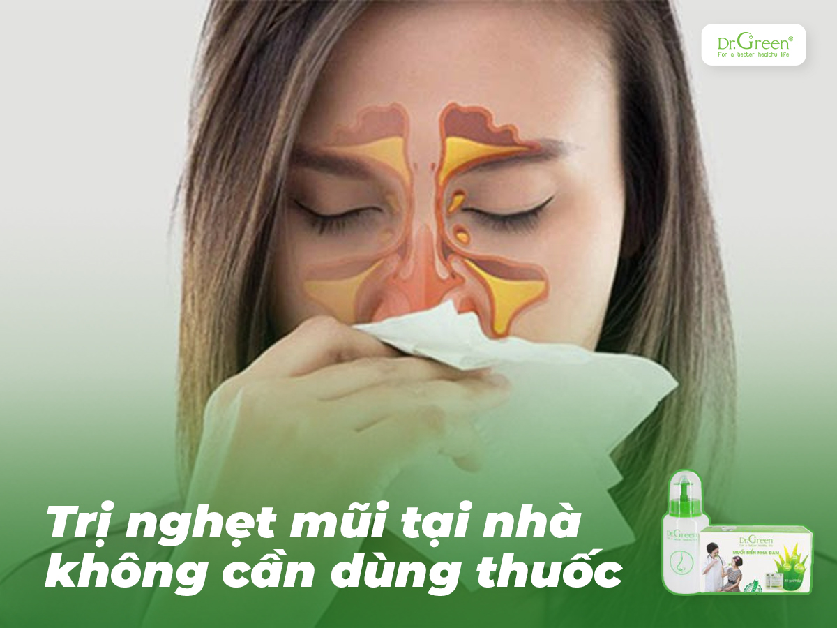 Chữa trị nghẹt mũi không cần dùng thuốc tại nhà